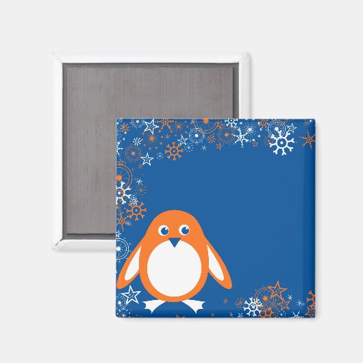 Snow Penguin Magnet (Vorderseite/Rückseite)