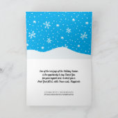 Snow Penguins Company Holiday Grußkarte Feiertagskarte (Innenseite)