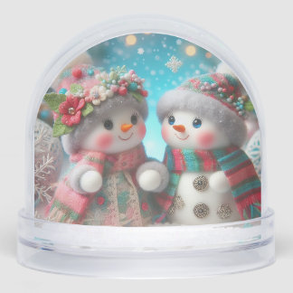  Snow people/Old Fashioned Christmas Snow Globe Schneekugeln