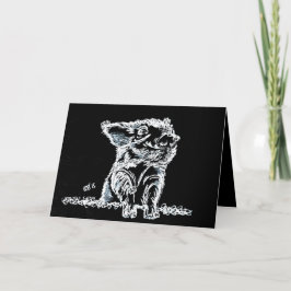 Snow Pig Feiertagskarte