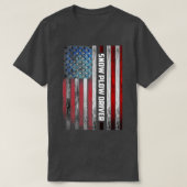 Snow Plow Driver US Flag T-Shirt (Design vorne)