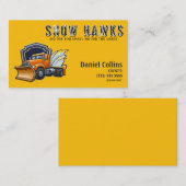 Snow Plowing Business Card Visitenkarte (Vorne/Hinten)