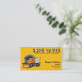 Snow Plowing Business Card Visitenkarte (Stehend Vorderseite)