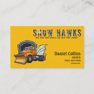 Snow Plowing Business Card Visitenkarte