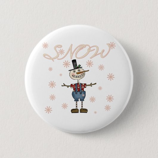 Snow Primsical Snowman Button (Vorderseite)