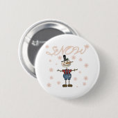 Snow Primsical Snowman Button (Vorne & Hinten)