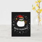 Snow Problemo Funny Christmas Snowman  Karte (Gelbe Blume)