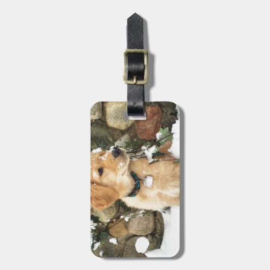 Snow Puppy Gepäckanhänger (Vorderseite vertikal)