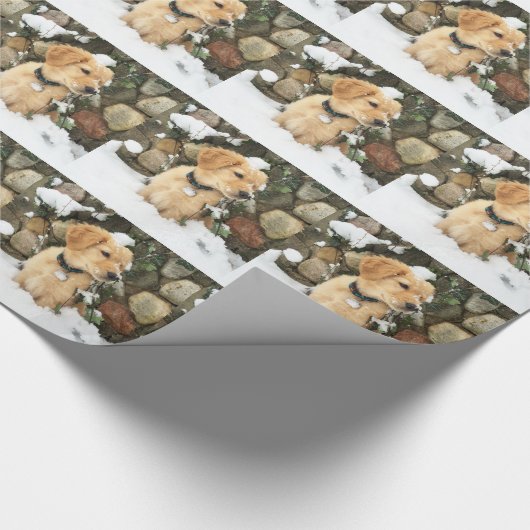 Snow Puppy Geschenkpapier (Ecke)