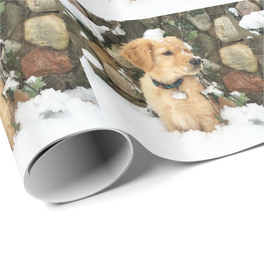 Snow Puppy Geschenkpapier (Rolleneckpunkt)