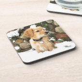 Snow Puppy Getränkeuntersetzer (Linke Seite)