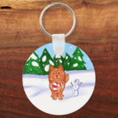 Snow Puppy Schlüsselanhänger (Vorderseite)