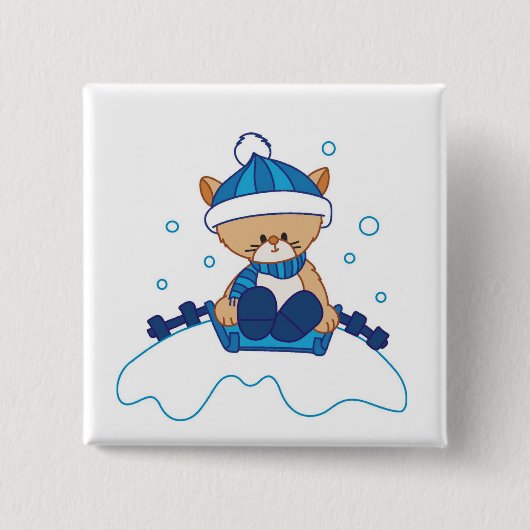 Snow Puppy Winterland Button (Vorderseite)