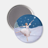 Snow Queen Ballerina Magnet (Vorderseite/Rückseite)