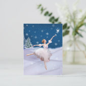 Snow Queen Ballerina Postcard Postkarte (Stehend Vorderseite)