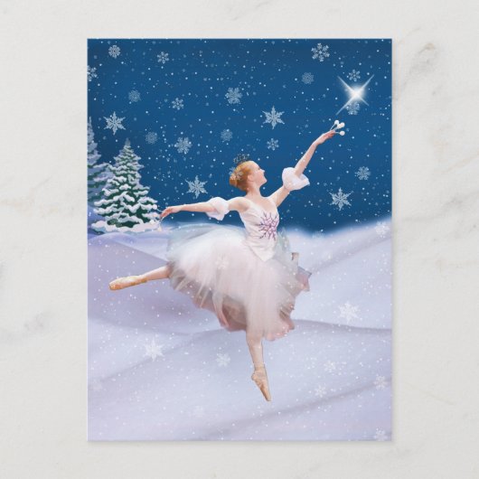 Snow Queen Ballerina Postcard Postkarte (Vorderseite)