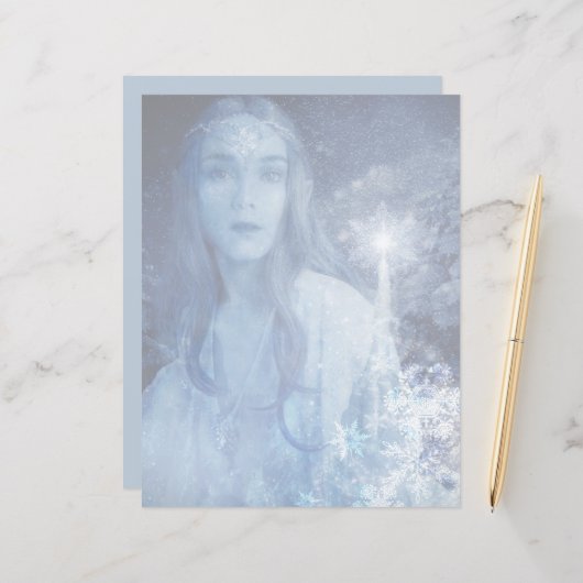 Snow Queen Christmas Fantasy Artwork (Vorderseite/Rückseite Beispiel)