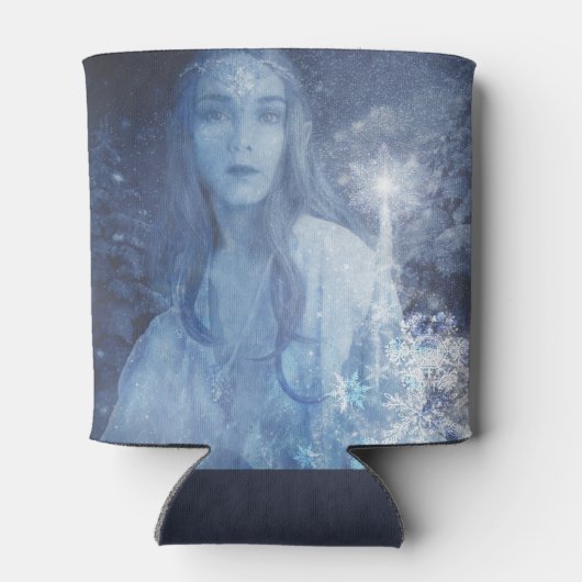 Snow Queen Christmas Fantasy Artwork Dosenkühler (Rückseite)