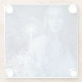Snow Queen Christmas Fantasy Artwork Glasuntersetzer (Rückseite)