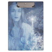Snow Queen Christmas Fantasy Artwork Klemmbrett (Vorderseite)