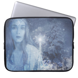 Snow Queen Christmas Fantasy Artwork Laptopschutzhülle
