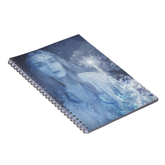 Snow Queen Christmas Fantasy Artwork Notizblock (Rechte Seite)