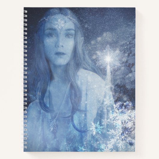 Snow Queen Christmas Fantasy Artwork Notizblock (Vorderseite)