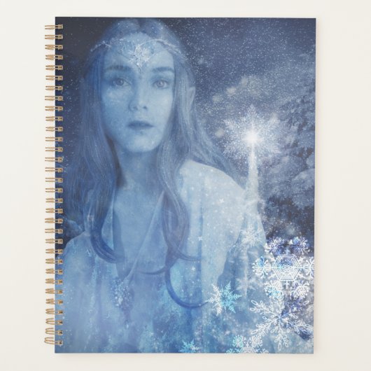 Snow Queen Christmas Fantasy Artwork Planer (Vorderseite)