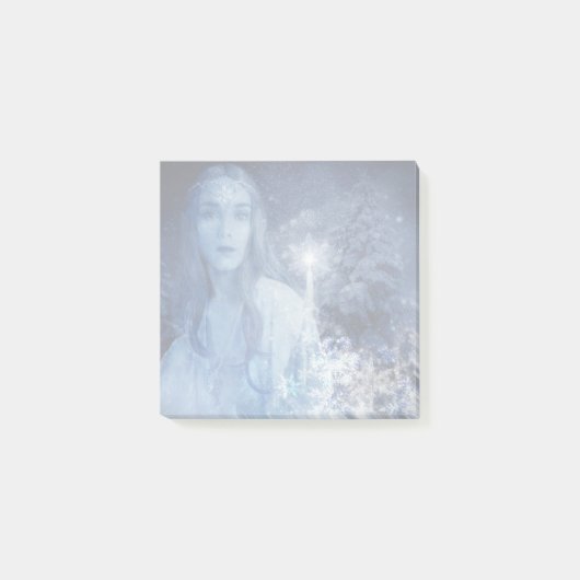 Snow Queen Christmas Fantasy Artwork Post-it Klebezettel (Vorderseite)