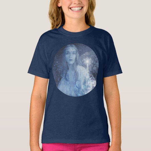 Snow Queen Christmas Fantasy Artwork T-Shirt (Vorderseite)