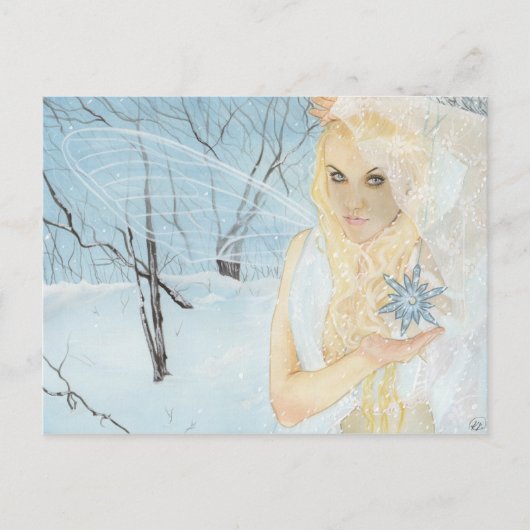Snow Queen Fairy Postcard Postkarte (Vorderseite)