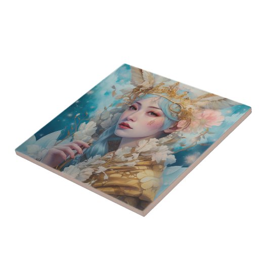 Snow Queen Fantasy Art Fliese (Seite)