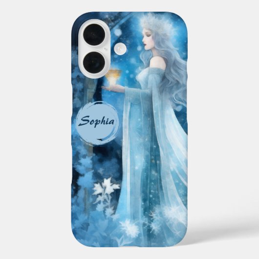 Snow Queen Fantasy Art - Mystische Wintergöttin Case-Mate iPhone Hülle (Rückseite)