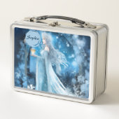 Snow Queen Fantasy Art - Mystische Wintergöttin Metall Brotdose (Vorderseite)