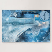 Snow Queen Fantasy Art - Mystische Wintergöttin Puzzle (Horizontal)