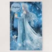 Snow Queen Fantasy Art - Mystische Wintergöttin Puzzle (Vertikal)