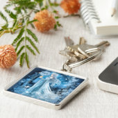 Snow Queen Fantasy Art - Mystische Wintergöttin Schlüsselanhänger (Seite)