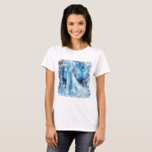 Snow Queen Fantasy Art - Mystische Wintergöttin T-Shirt (Vorne ganz)