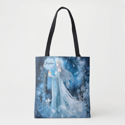 Snow Queen Fantasy Art - Mystische Wintergöttin Tasche (Vorderseite)