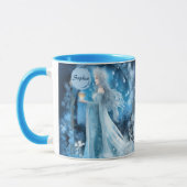 Snow Queen Fantasy Art - Mystische Wintergöttin Tasse (Links)