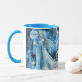 Snow Queen Fantasy Art - Mystische Wintergöttin Tasse
