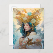 Snow Queen Fantasy Art Postkarte (Vorne/Hinten)