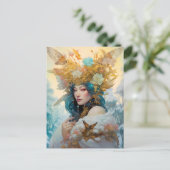 Snow Queen Fantasy Art Postkarte (Stehend Vorderseite)