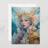 Snow Queen Fantasy Art Postkarte (Vorne/Hinten)