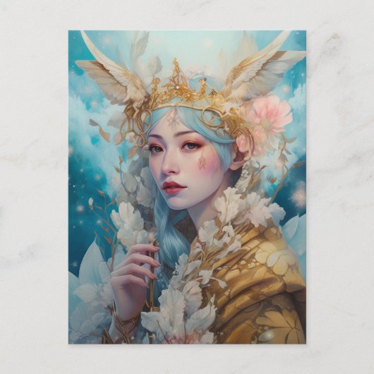 Snow Queen Fantasy Art Postkarte (Vorderseite)