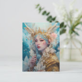 Snow Queen Fantasy Art Postkarte (Stehend Vorderseite)
