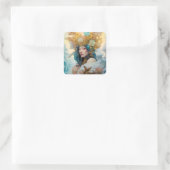 Snow Queen Fantasy Art Quadratischer Aufkleber (Tasche)