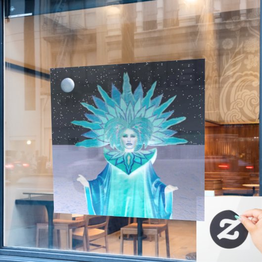 Snow Queen Fensteraufkleber (Café-Fenster)