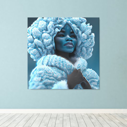 Snow Queen Melanin Black Girl Magic Sista Frauen Leinwanddruck (Insitu (Holzboden))