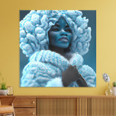 Snow Queen Melanin Black Girl Magic Sista Frauen Leinwanddruck (Insitu (Wohnzimmer))